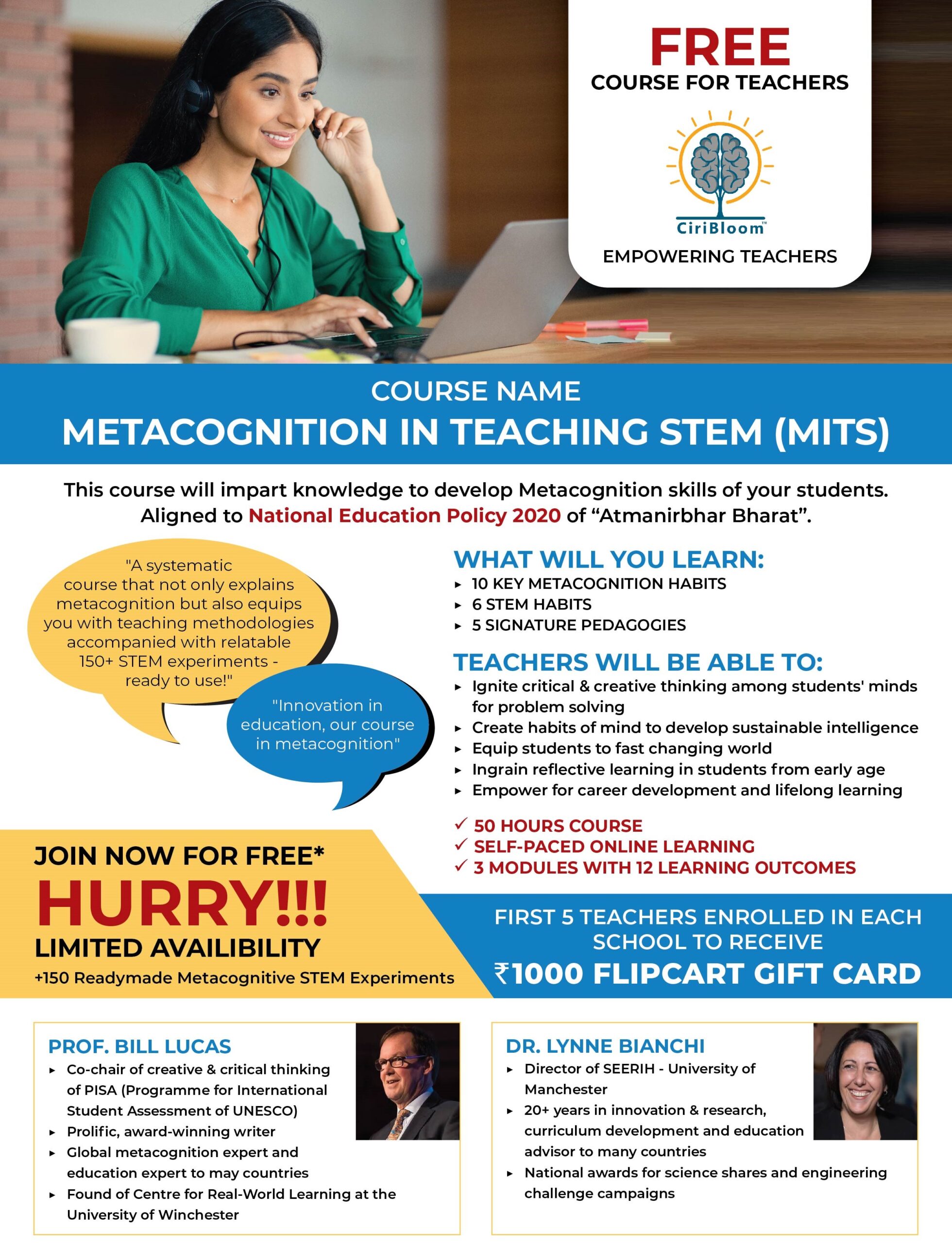 Ciribloom_Course For Teachers_Flyer_A4